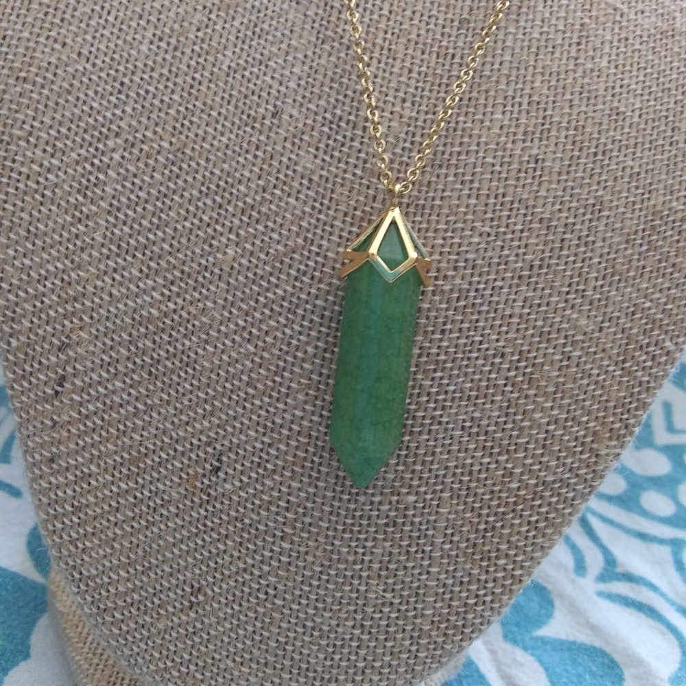 Genuine Green Quartz Necklace